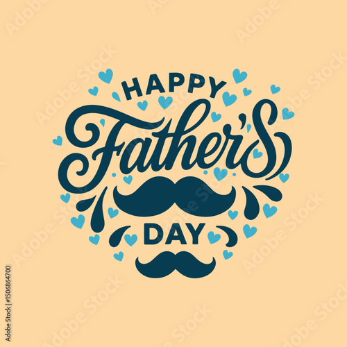 Happy Father's Day Calligraphy Lettering Vector