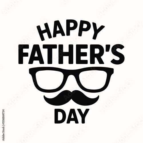 Happy Father's Day Retro Design Vector Art Illustration