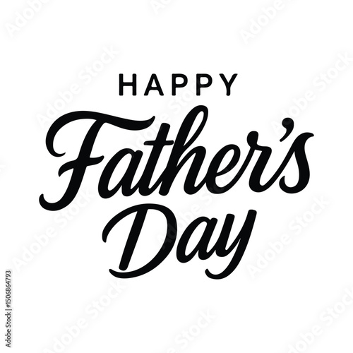 Happy Father's Day Calligraphy Lettering Vector