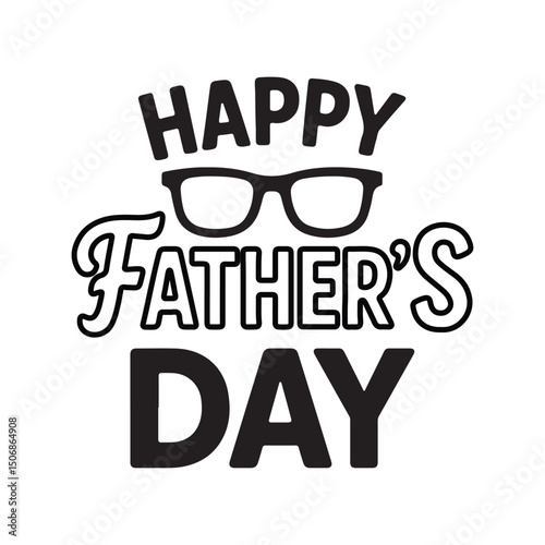 Happy Father's Day Retro Design Vector Art Illustration