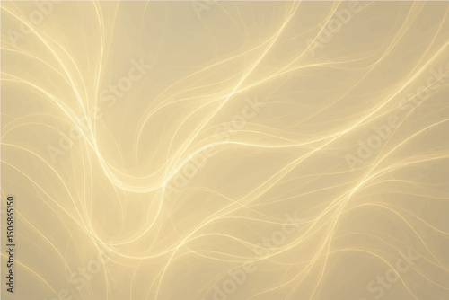 Abstract white golden light threads background.
