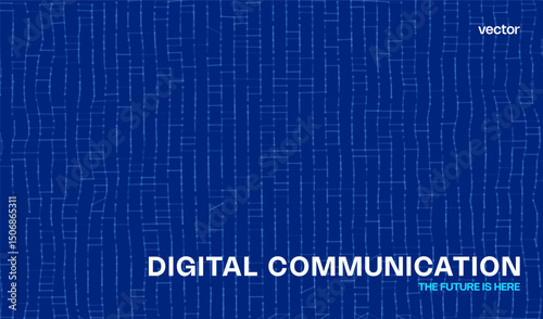 Futuristic abstract ai blue background grid concept. Communication and technology network background with deformed lines and dots