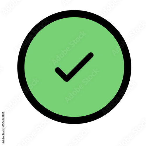 Checkmark icon – green approved or confirmed symbol vector