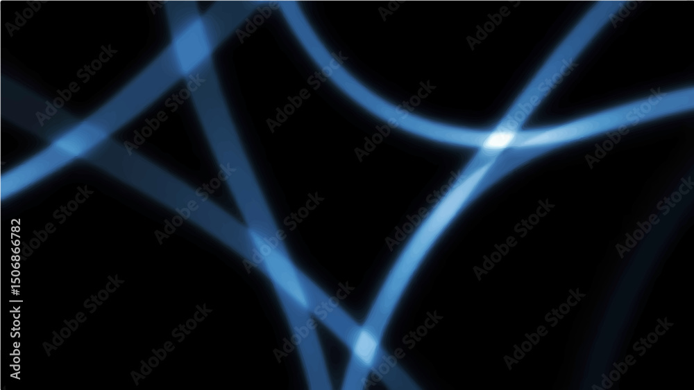 Obraz premium Abstract light lines on black background.