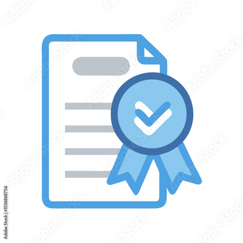 Document with approval seal indicates validation and verification status