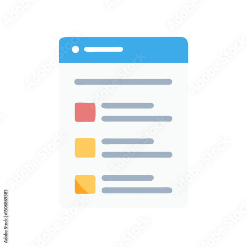 Minimalist list interface design with muted colors on dark background