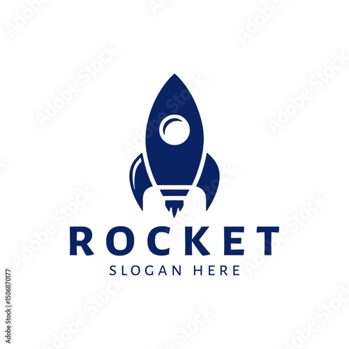 vector illustration of a rocket logo design