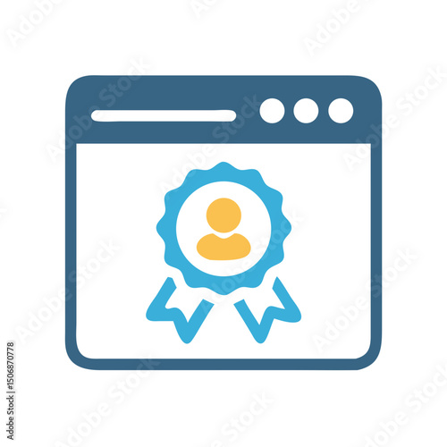 Webpage showing a user badge for profile validation