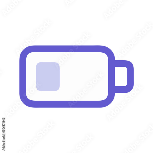Low battery icon in minimalist flat design style