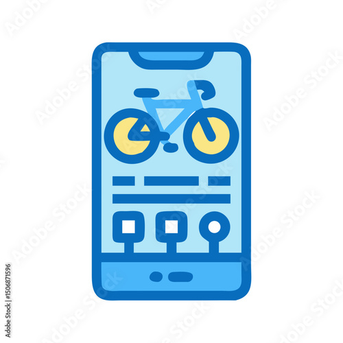Bike sharing app on smartphone showing nearby bike locations