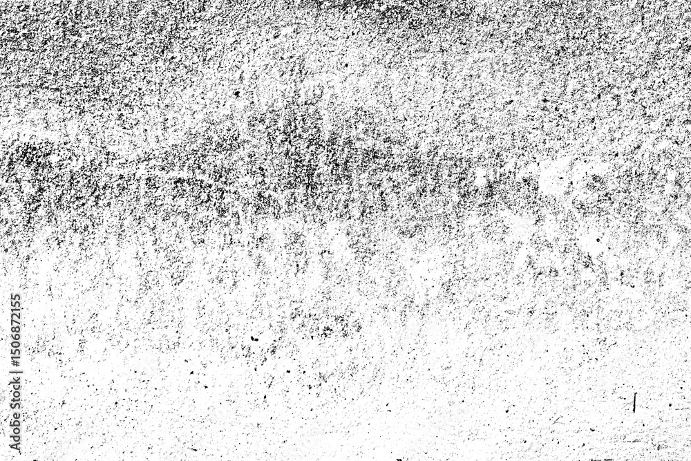 Fototapeta premium Black grunge texture with cracks and dirt on transparent background, for overlays and vintage effects