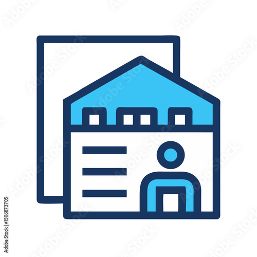 Identification card badge vector icon for business use