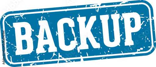 backup rectangular sign. backup stamp