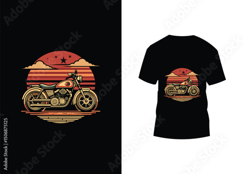 Black background t-shirt design template for casual fashion wear