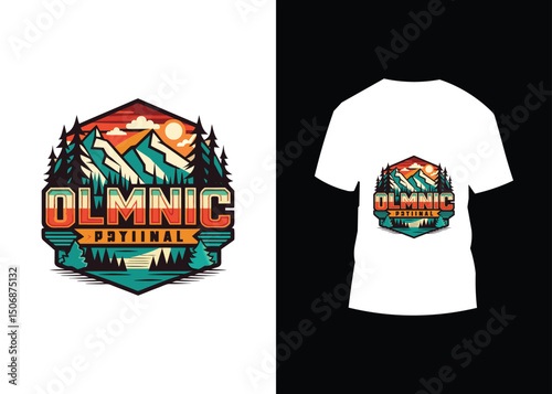 Printable t-shirt design template for casual cotton apparel illustration