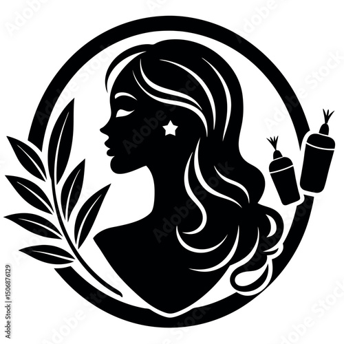 


      Beauty care logo vector art illustration.
