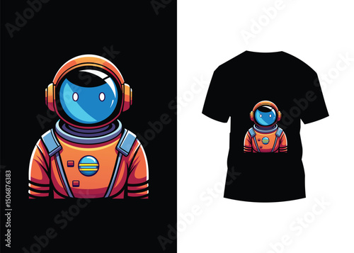 Vector illustration t-shirt design template featuring a cartoon superhero boy battling a black monster character
