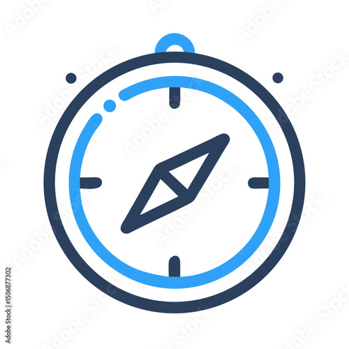 Free Download Minimalist compass icon on White Background for travel - GFXLoad