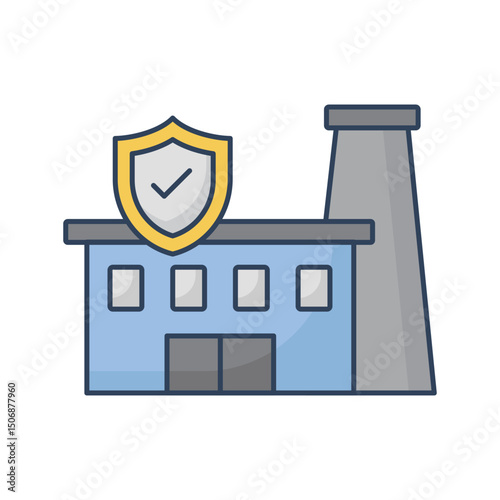 Industrial insurance :Vector Icon which can easily modify or edit