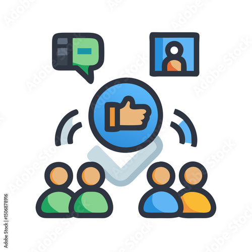 Concept of teamwork consensus and online approval agreement process