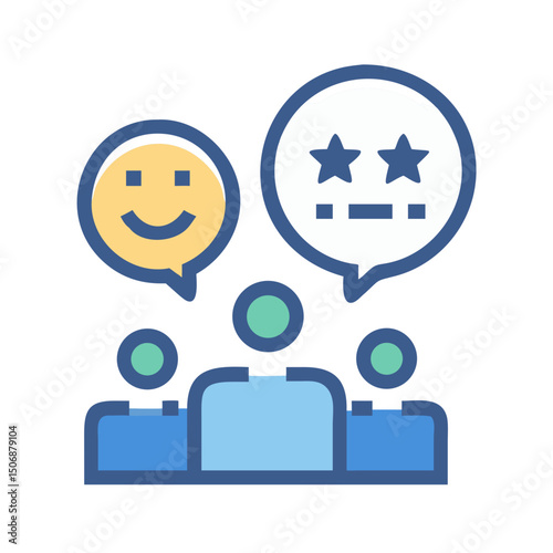 Group of People Sharing Positive Feedback and High Ratings