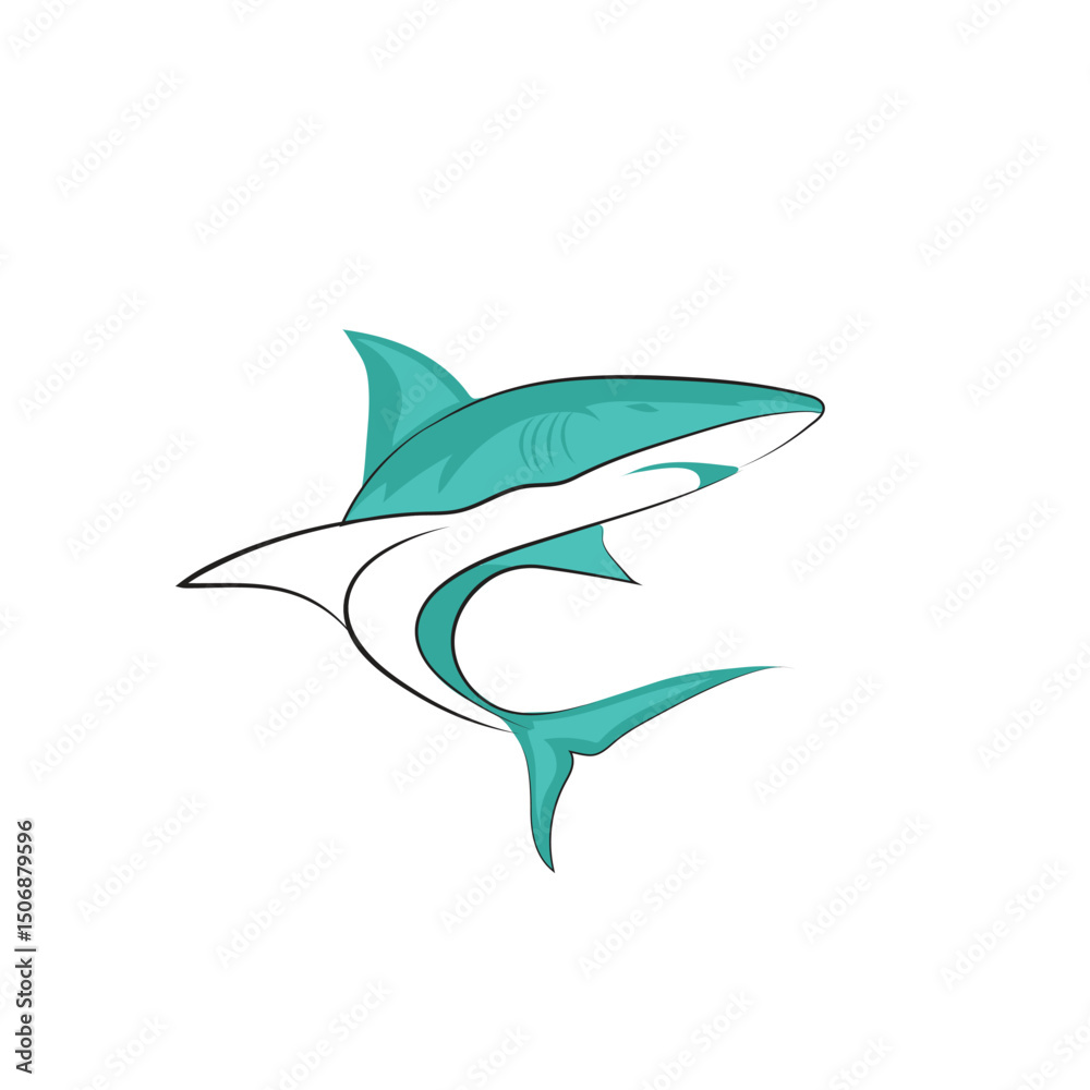 Naklejka premium Shark Logo Illustration.eps