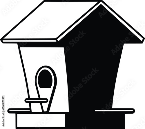 Elegant Birdhouse Vector Illustration A Simple Design
