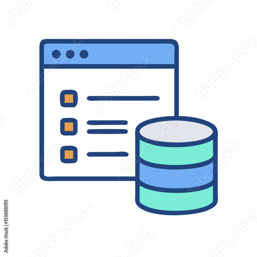 Data Storage with Browser Interface Graphic Representation