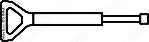 High-Quality Vector Illustration of a  Metal Rod with a Unique End