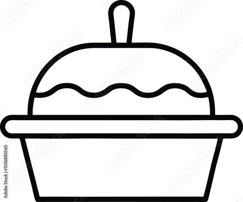 Fast Food Tray Loaded Meal Sketch Line Art Vector Illustration