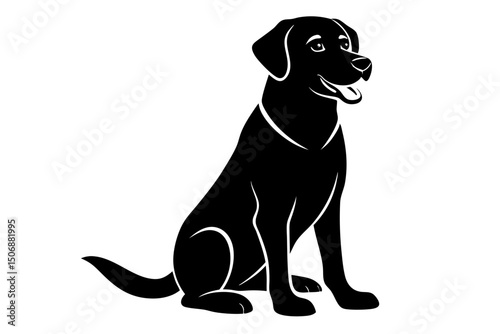 Labrador Retriever Silhouette Design Pet Animal Vector Graphic