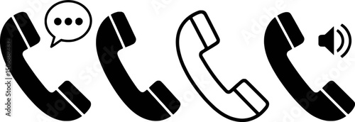 Telephone icons communication contact support service