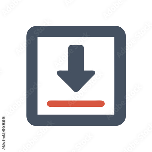 Download icon in a simple and clean flat style