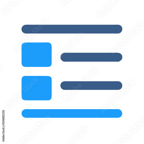 UI design element for list with left side icons