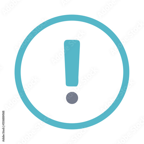 Exclamation mark icon in circle on a White Background