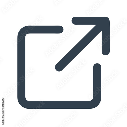Share icon with dark-blue stroke on a White Background