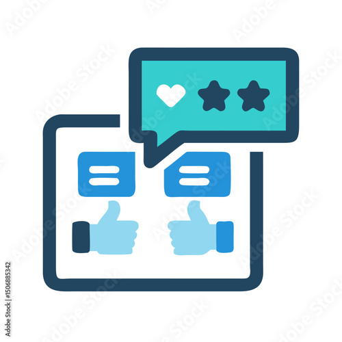 User feedback ratings on digital display graphic art