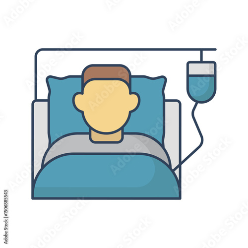 Inpatient :Vector Icon which can easily modify or edit