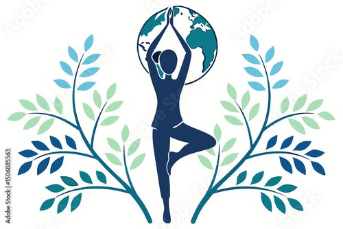 Yoga and Earth Balance Logo Art