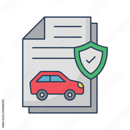 Vehicle claim :Vector Icon which can easily modify or edit