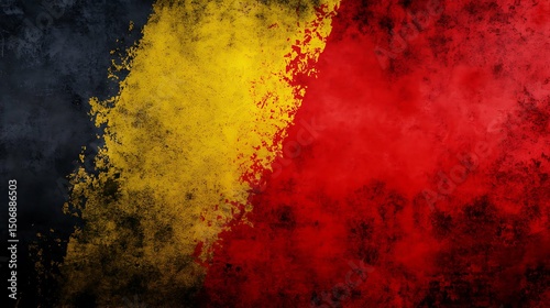 Belgium flag, wide brush stroke abstract background, watercolor, National Day of Belgium