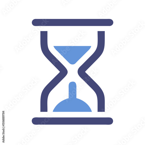 Simple hourglass illustration representing time and deadlines concept