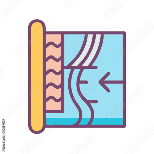 Graphic of massage roll showing muscle recovery benefits