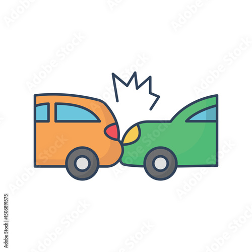 Accident :Vector Icon which can easily modify or edit