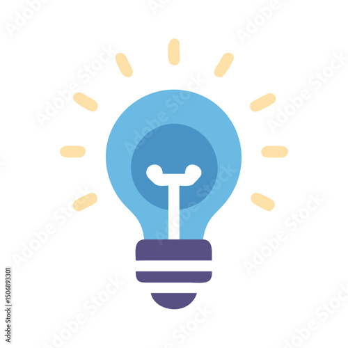 Stylized lightbulb illustration symbolizing innovation on a White Background