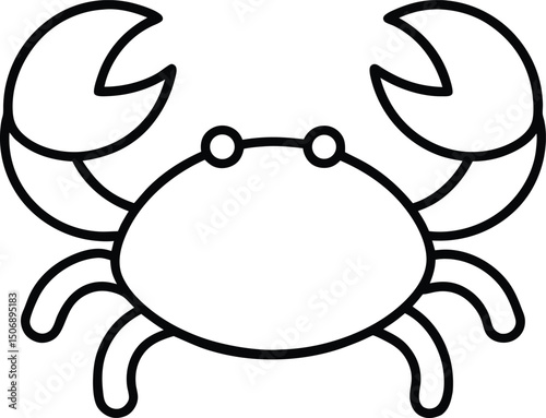 Mini Crab Cake Bite Seafood Appetizer Sketch Line Art Vector Illustration