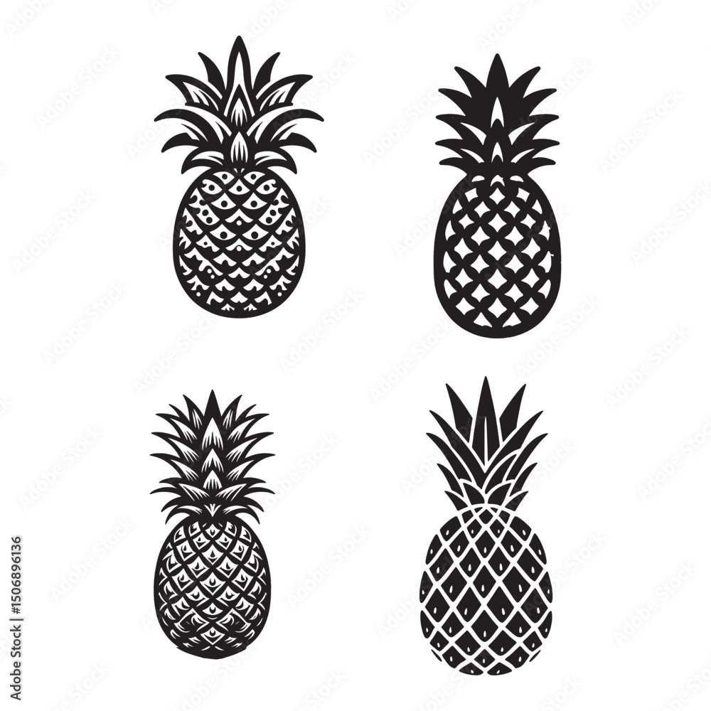 Fototapeta premium Pineapple Svg Bundl