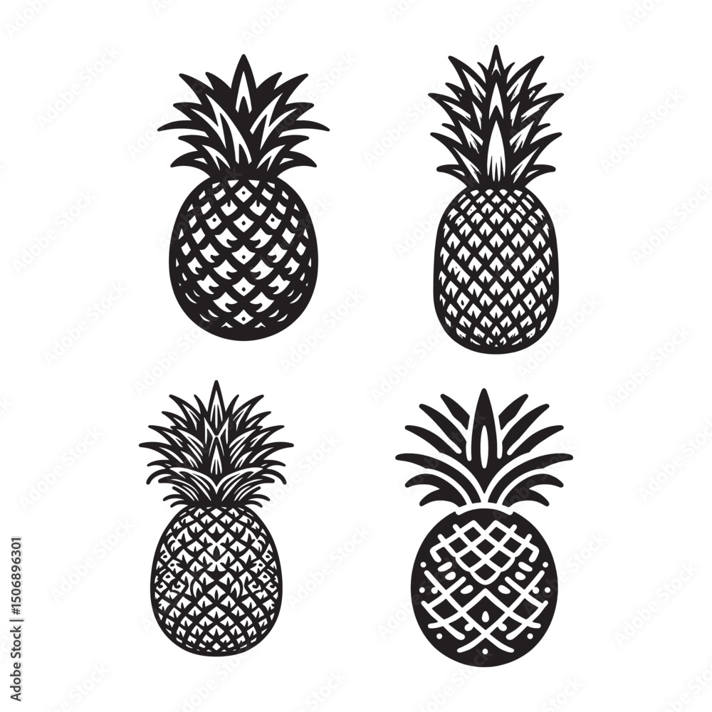 Fototapeta premium Pineapple Svg Bundl