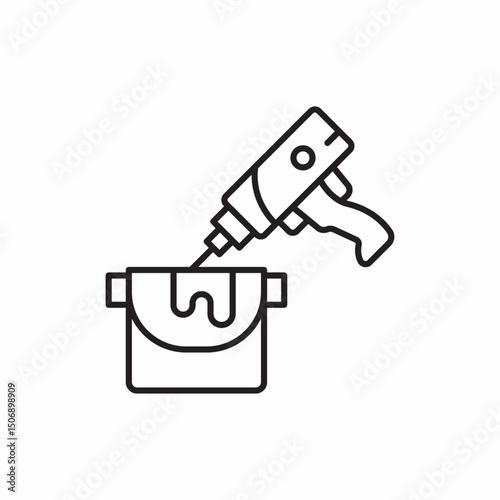 mixer dye icon vector sign