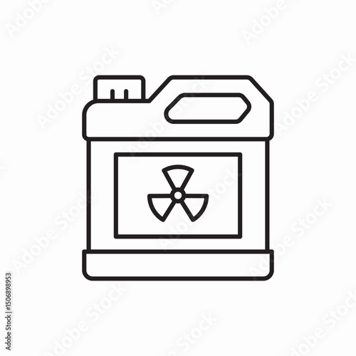 Chemical container hazard warning icon vector sign